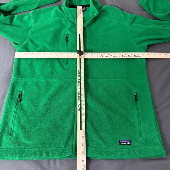 Patagonia Synchilla Jacket Men's Medium Full Zip Fleece Zip Pockets Green Y2K - Picture 9 of 14